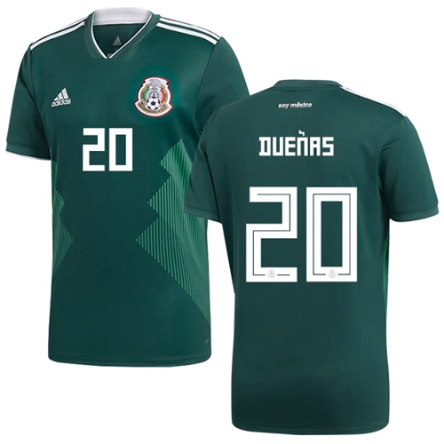 Mexico #20 Duenas Green Home Soccer Country Jersey